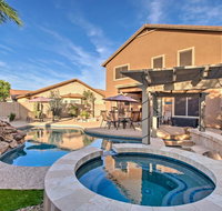 Home with Waterfall Pool  Hot Tub in San Tan Valley - Accommodation Los Angeles